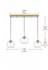 Elegant Lighting Baxter 36 inch Pendant Clear Shade in Satin Gold in Satin Gold and Clear Finish Model: LD2236SG