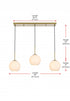 Elegant Lighting Baxter 36 inch Pendant Frosted White Shade in Satin Gold in Satin Gold and Frosted White Finish Model: LD2237SG