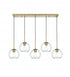Elegant Lighting Baxter 41.5 inch Pendant Clear Shade in Satin Gold in Satin Gold and Clear Finish Model: LD2228SG