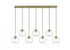 Elegant Lighting Baxter 54 inch Pendant Clear Shade in Satin Gold in Satin Gold and Clear Finish Model: LD2230SG