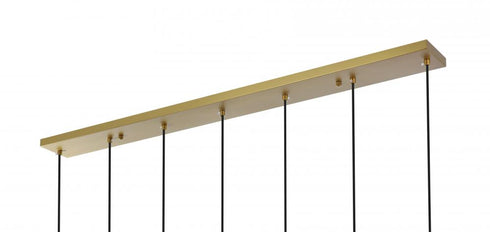 Elegant Lighting Baxter 54 inch Pendant Clear Shade in Satin Gold in Satin Gold and Clear Finish Model: LD2230SG