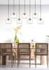 Elegant Lighting Baxter 54 inch Pendant Clear Shade in Satin Gold in Satin Gold and Clear Finish Model: LD2230SG