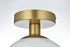 Elegant Lighting Baxter 8 inch Flush Mount Frosted White Shade in Satin Gold in Satin Gold and Frosted White Finish Model: LD2205SG