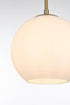 Elegant Lighting Baxter 8 inch Pendant Frosted White Shade in Satin Gold in Satin Gold and Frosted White Finish Model: LD2207SG