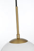 Elegant Lighting Baxter 8 inch Pendant Frosted White Shade in Satin Gold in Satin Gold and Frosted White Finish Model: LD2207SG