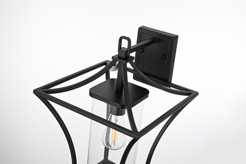 Elegant Lighting Belgrade 1 Light Wall sconce W12 Inch E13 Inch H21 Inch L1 in Black (1Box) Model: OD311W21BK