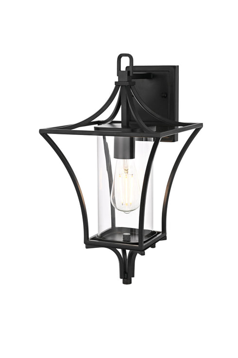Elegant Lighting Belgrade 1 Light Wall sconce W9.5 Inch E10.5 Inch H18.5 Inch L1 in Black (1Box) Model: OD311W19BK