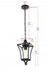 Elegant Lighting Belgrade 7 inch Outdoor Pendant in Black Model: OD311H15BK
