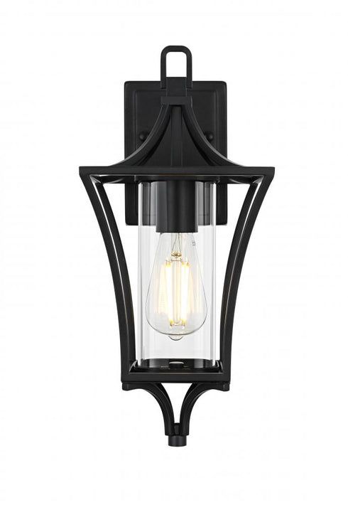 Elegant Lighting Belgrade 7 inch Outdoor Pendant in Black Model: OD311W16BK