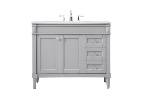 Elegant Lighting Bennett 42 Inch Single Bathroom Vanity in Black Model: VF31842BK
