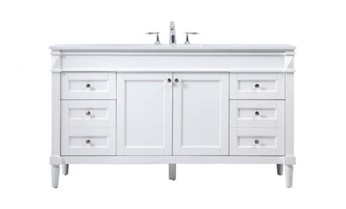 Elegant Lighting Bennett 60 Inch Single Bathroom Vanity in Black Model: VF31860BK