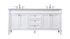 Elegant Lighting Bennett 72 Inch Double Bathroom Vanity in Black Model: VF31872DBK