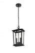 Elegant Lighting Berks 7 inch Outdoor Pendant in Black Model: OD333H15BK