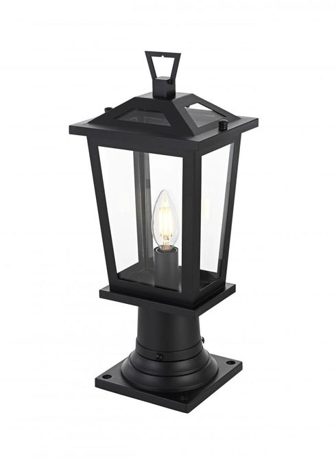 Elegant Lighting Berks 7 inch Outdoor Pendant in Black Model: OD333P17BK