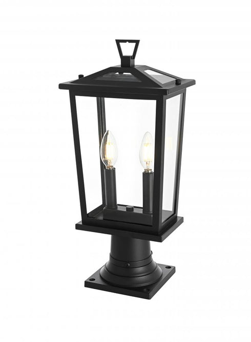 Elegant Lighting Berks 7 inch Outdoor Pendant in Black Model: OD333P20BK