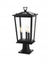 Elegant Lighting Berks 7 inch Outdoor Pendant in Black Model: OD333P21BK