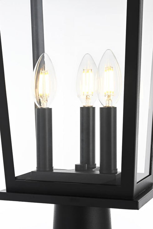 Elegant Lighting Berks 7 inch Outdoor Pendant in Black Model: OD333P21BK