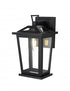 Elegant Lighting Berks 7 inch Outdoor Pendant in Black Model: OD333W12BK