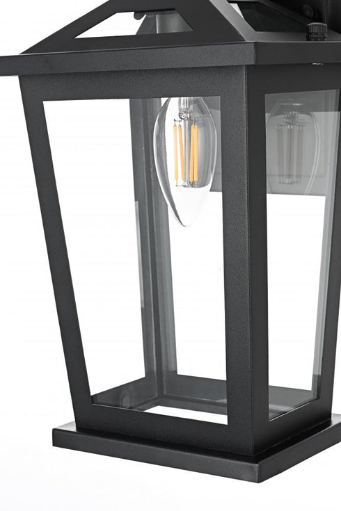 Elegant Lighting Berks 7 inch Outdoor Pendant in Black Model: OD333W12BK