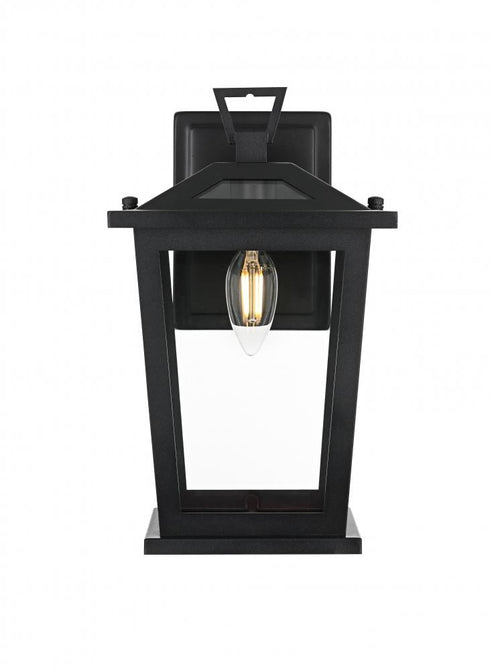 Elegant Lighting Berks 7 inch Outdoor Pendant in Black Model: OD333W12BK