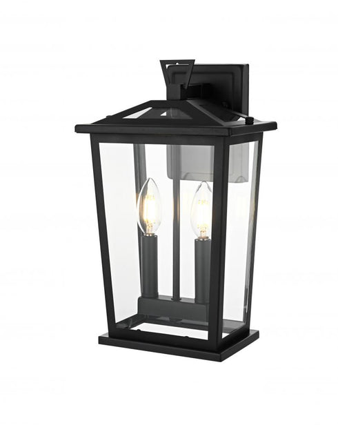 Elegant Lighting Berks 7 inch Outdoor Pendant in Black Model: OD333W15BK