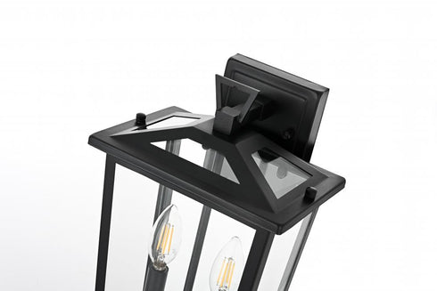 Elegant Lighting Berks 7 inch Outdoor Pendant in Black Model: OD333W15BK