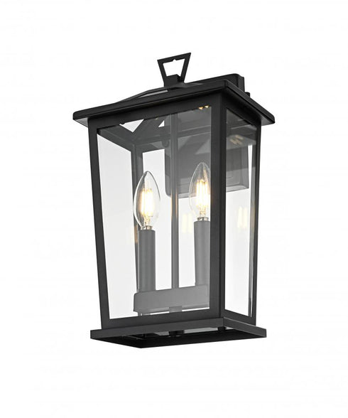 Elegant Lighting Berks 7 inch Outdoor Pendant in Black Model: OD333W15BK