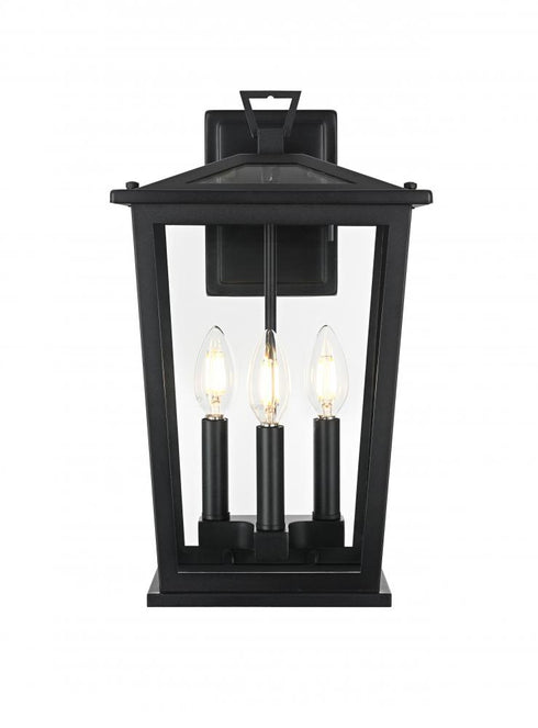 Elegant Lighting Berks 7 inch Outdoor Pendant in Black Model: OD333W16BK