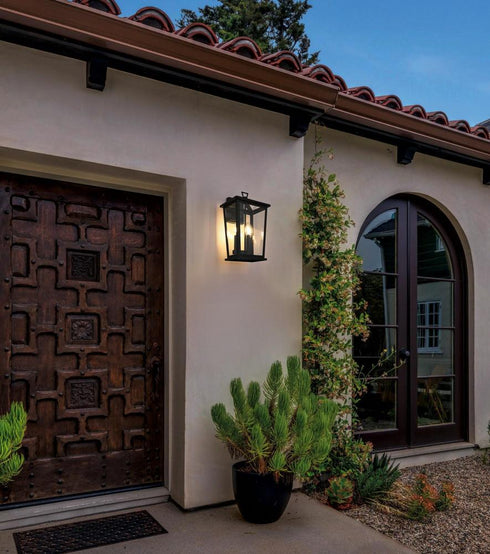 Elegant Lighting Berks 7 inch Outdoor Pendant in Black Model: OD333W16BK