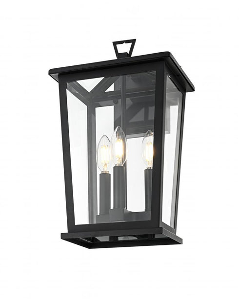 Elegant Lighting Berks 7 inch Outdoor Pendant in Black Model: OD333W16BK