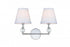 Elegant Lighting Bethany 17 inch Wall Sconce in Chrome in Chrome and White Finish Model: LD7022W15C
