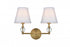 Elegant Lighting Bethany 17 inch Wall Sconce in Chrome in Chrome and White Finish Model: LD7022W15C