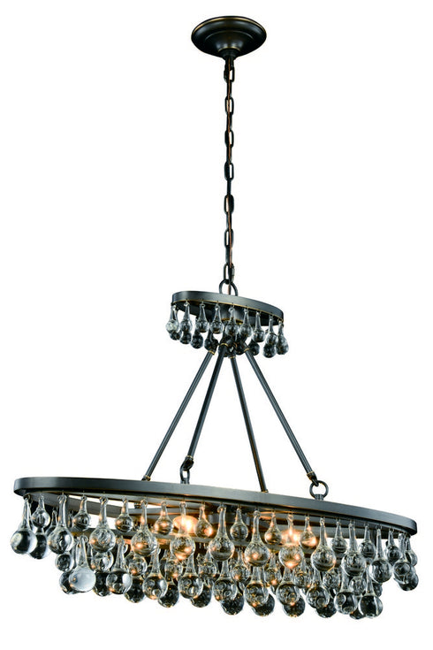 Elegant Lighting Bettina 4 light in Bronze Pendant Clear Royal Cut Crystal Model: 1509D34BZ