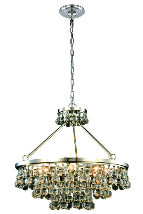 Elegant Lighting Bettina 8 light Polished Nickel Pendant Clear Royal Cut Crystal Model: 1509D26PN