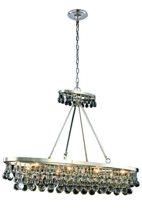 Elegant Lighting Bettina 8 light Polished Nickel Pendant Clear Royal Cut Crystal Model: 1509G44PN