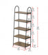 Elegant Lighting Billie 71 inch Shelving Unit in Natural Driftwood Model: AF12230NAT