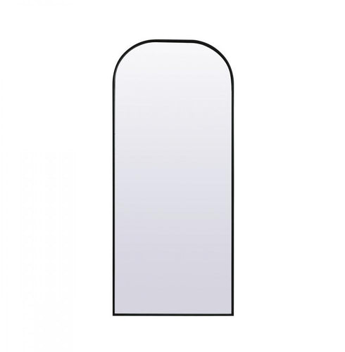 Elegant Lighting Blaire Metal Frame Arch Full Length Mirror 28x66 Inch in Black Model: MR1B2866BLK