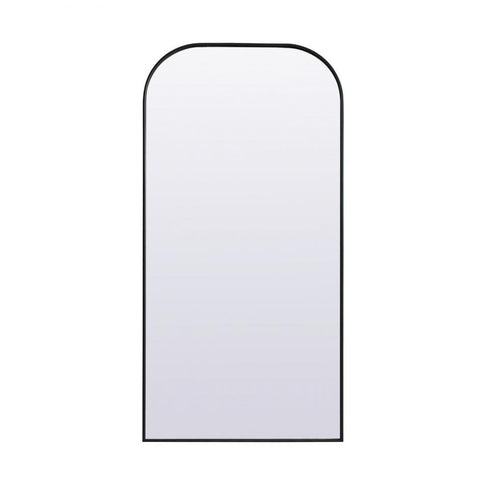 Elegant Lighting Blaire Metal Frame Arch Full Length Mirror 28x66 Inch in Black Model: MR1B2866BLK