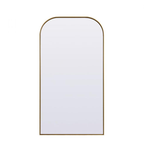 Elegant Lighting Blaire Metal Frame Arch Full Length Mirror 28x66 Inch in Black Model: MR1B2866BLK