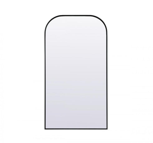 Elegant Lighting Blaire Metal Frame Arch Full Length Mirror 28x66 Inch in Black Model: MR1B2866BLK