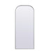 Elegant Lighting Blaire Metal Frame Arch Full Length Mirror 28x66 Inch in Black Model: MR1B2866BLK