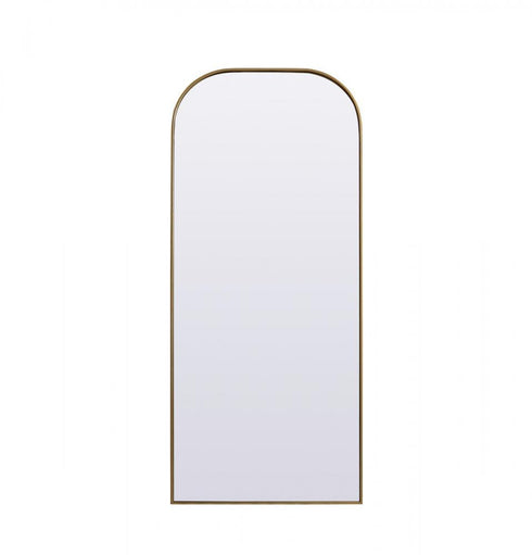 Elegant Lighting Blaire Metal Frame Arch Full Length Mirror 28x66 Inch in Black Model: MR1B2866BLK