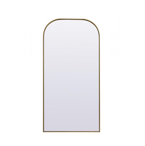 Elegant Lighting Blaire Metal Frame Arch Full Length Mirror 28x66 Inch in Black Model: MR1B2866BLK
