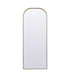 Elegant Lighting Blaire Metal Frame Arch Full Length Mirror 28x66 Inch in Black Model: MR1B2866BLK