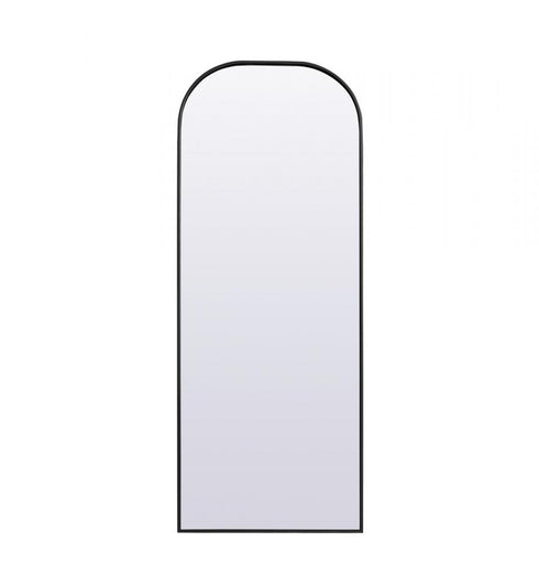 Elegant Lighting Blaire Metal Frame Arch Full Length Mirror 28x66 Inch in Black Model: MR1B2866BLK