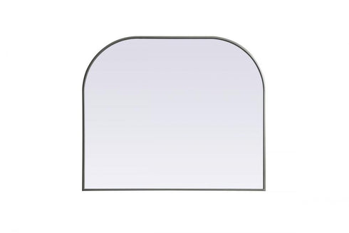 Elegant Lighting Blaire Metal Frame Arch Full Length Mirror 28x66 Inch in Black Model: MR1B2866BLK