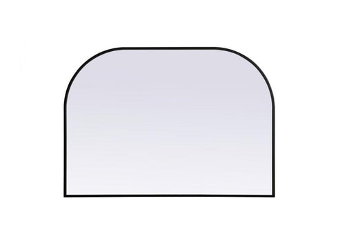 Elegant Lighting Blaire Metal Frame Arch Full Length Mirror 28x66 Inch in Black Model: MR1B2866BLK