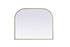 Elegant Lighting Blaire Metal Frame Arch Full Length Mirror 28x66 Inch in Black Model: MR1B2866BLK