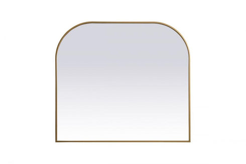 Elegant Lighting Blaire Metal Frame Arch Full Length Mirror 28x66 Inch in Black Model: MR1B2866BLK