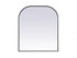 Elegant Lighting Blaire Metal Frame Arch Full Length Mirror 28x66 Inch in Black Model: MR1B2866BLK